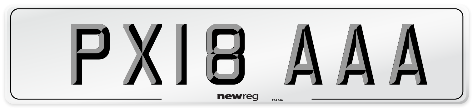 PX18 AAA Number Plate from New Reg